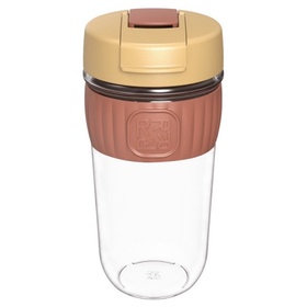 酱有好物 咖啡杯 双开  560ml 芬兰红 带吸管